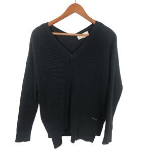 Michael Kors Black Waffle Knit Pullover Sweater Women's P/S Petite Small